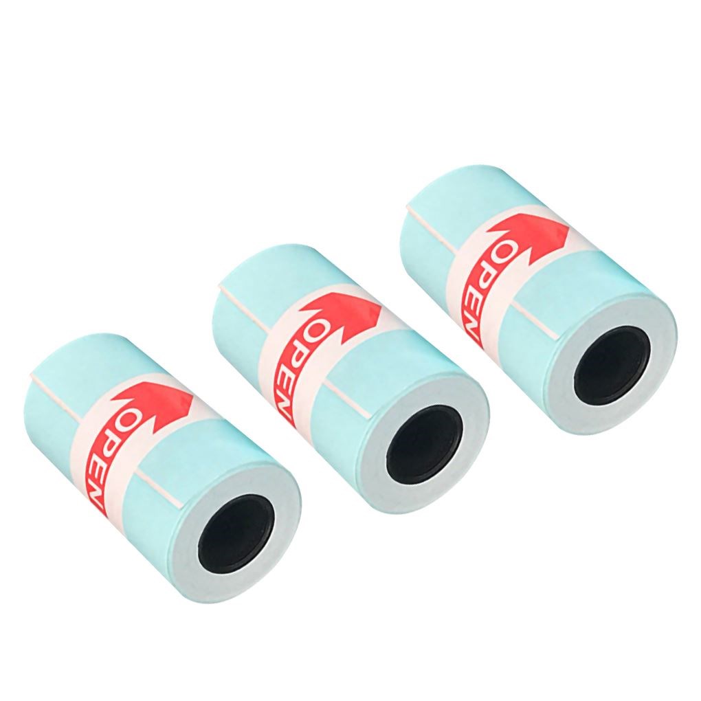 3 Roll Printable Sticker Paper Roll Direct Thermal Paper wit