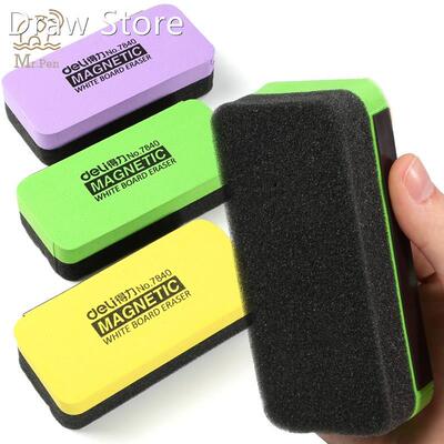 3Pcs Magnetic White Board Eraser Drywipe Marker Cleaner Abso