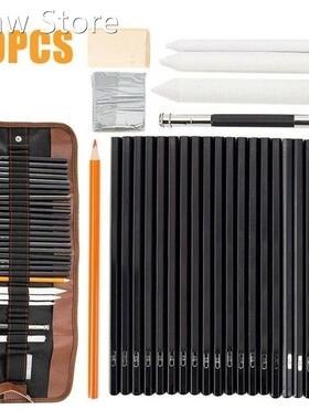 30pcs Drawing Beginner Sketch Set Charcoal Pencil Art Painti