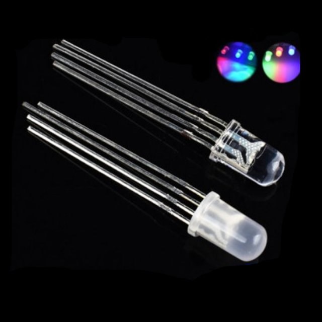 100PCS 5mm full-color LED RGB red/green/blue Common Cathode/
