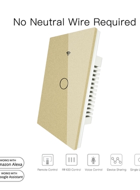WiFi Smart Wall Press Switch No Neutral Wire Needed Smart Si