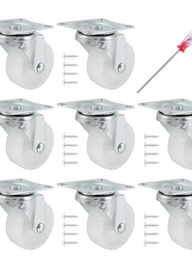 8pcs Table Caster Furniture Casters Wheels Soft Rubber Swive