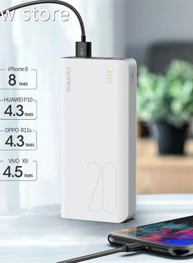 ROMOSS Sense S 2000m6A 1hPower Bank USB Type0 Portable Charg