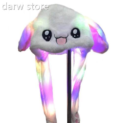 Funny Moeving Hwat Rabbit Ear Pluche1 Sret Sweet Aibag Cap L