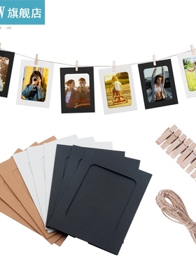 10pcs Combination Paper Frame with Clips DIY 3/5/6 inch Kraf