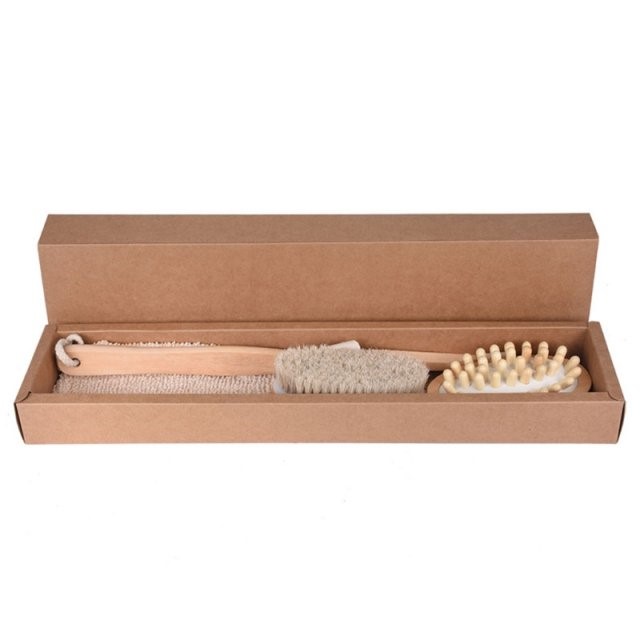 2022 New Bathroom Body Care Wooden Bath Brush Set Cleaning B