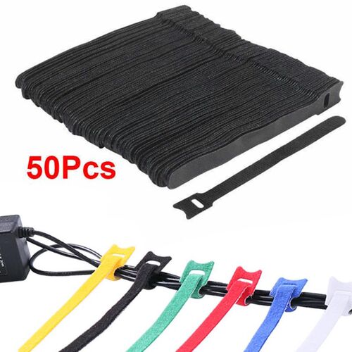 50PCS Colorful Cable Organizer Management Straps Fastening W