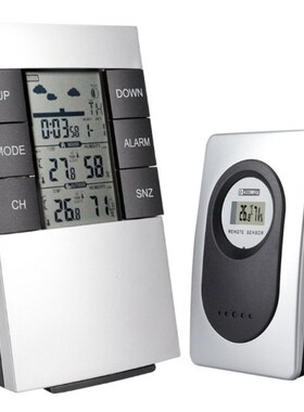 Wireless Weather Station Alarm Clock Indoor Outdoor Thermome