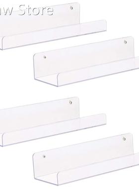 Floating Shelves Wall Mounted Set of 4, 15 Inch Bookshelf Cl