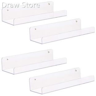 Floating Shelves Wall Mounted Set of 4, 15 Inch Bookshelf Cl