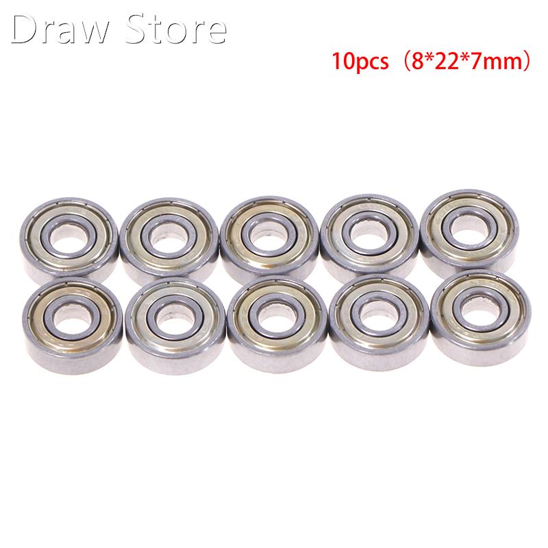 10pcs 8*22*7mm Deep Groove Ball Carbon Steel Miniature Beari