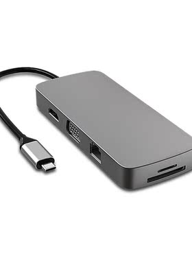 10 IN 1 USB 3.0 Hub Adapter Type C HDMI-compatialble RJ45 VG