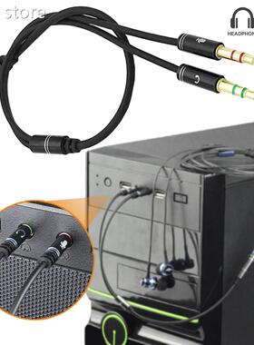 UX 3.5mm 1AMudio Mic Splitter Cmable Feale to 2 ale HeadApho