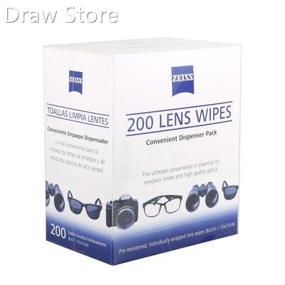 200 Zeiss Pre-moistened Lens Cleaning Cloths Wipe Glasses Op
