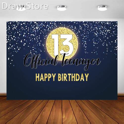 Official Teenager 13th Birthday Party Banner 13th Birthday D