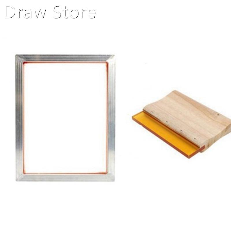 2Pcs/Set Screen Printing Kit 300M Silkscreen Mesh Aluminum F