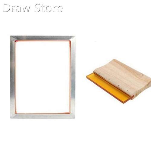 2Pcs/Set Screen Printing Kit 300M Silkscreen Mesh Aluminum F