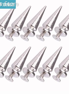 10pcs height26mm/ base7mm Screwback Spike Cone Round Studs R