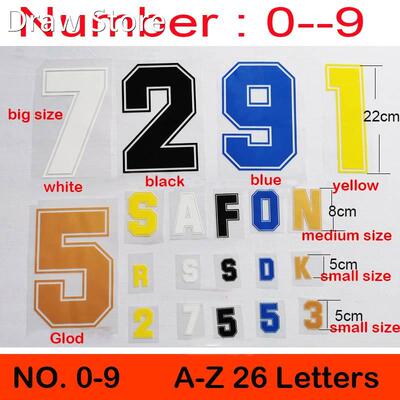 Iron on patches Letter number Hot fix sticker heat transfer
