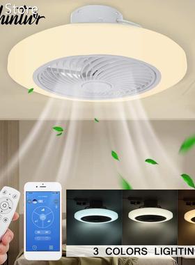 Shintur 21Inch 80W Modern Intelligent Ceiling Fan Lamp Bedro