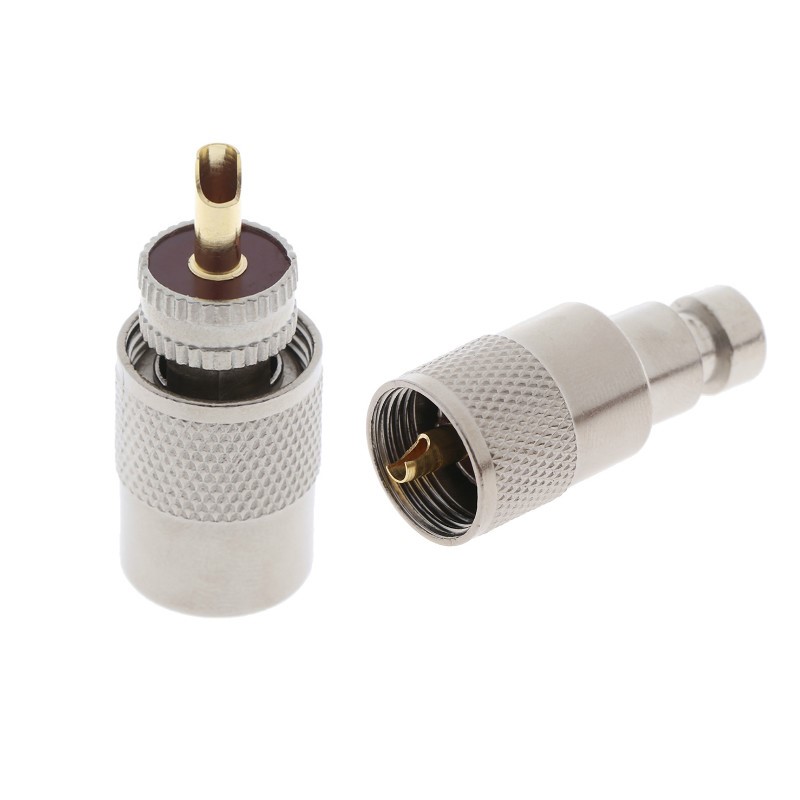 1 Piece Screwed Coupling Connector RF UHF Coaxial Male PL259