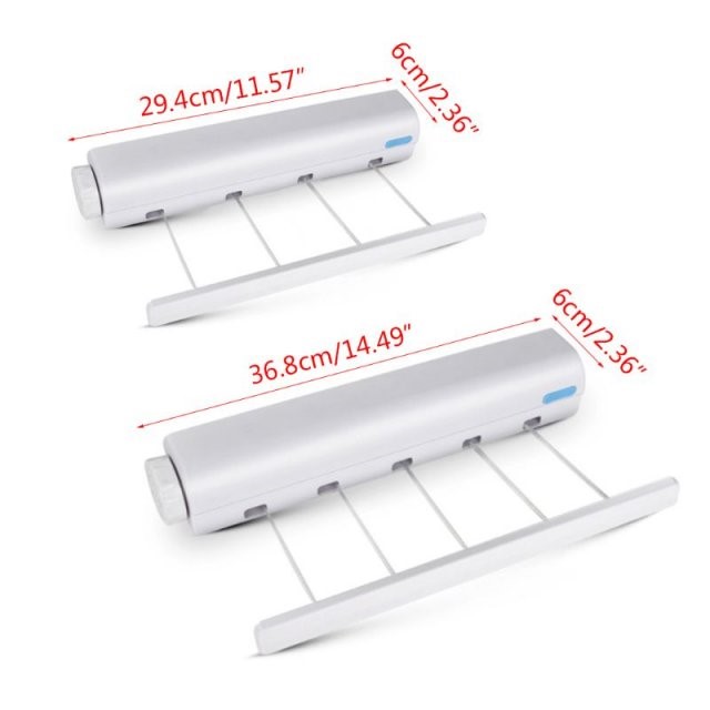 Wall Mounted 4/5 Clothes Line Retractable Laundry Hanger Clo