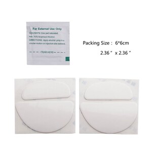 Mouse Skates Pads 2Pack White Rounded Curved Edges Mouse Fee
