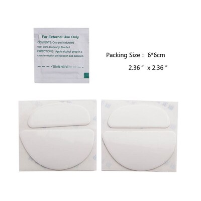 Mouse Skates Pads 2Pack White Rounded Curved Edges Mouse Fee