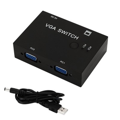 HOT 2 In 1 Out Switcher 2 Port VGA Switch Box VGA for Consol