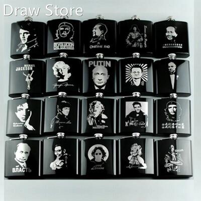 6oz Engraved Hip Flask Whisky Vodka Alcohol Drinkware Bottle