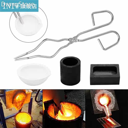 4/6 PCS Graphite Rod Crucible Clamp Heat-Resistant Smelting