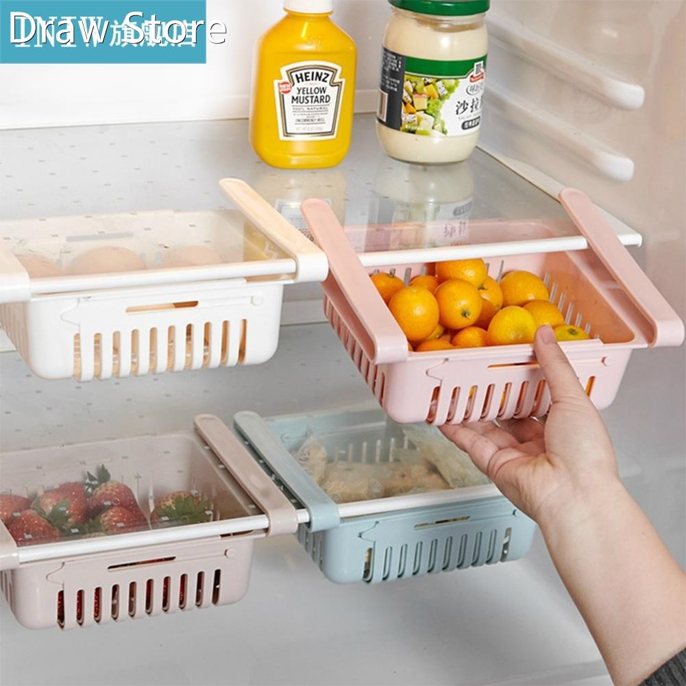 Adjustable Stretchable Refrigerator Organizer Drawer Basket