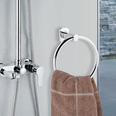 Stainless Steel Towel Ring Holder Bathroom Round Wall Mounte