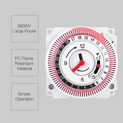 Mechanical Timer 250V Time Counter Reminder 15min 24h Kitche