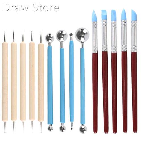 14PCS Polymer Pottery Clay Sculpting Modelling Sit Ball Styl