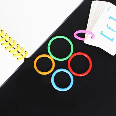 20Pcs 28mm Plastic Ring Binder DIY Albums Loose-leaf Book Ho