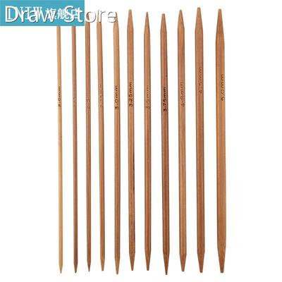 Set of 11 Carbonized Bamboo Double Pointed Knitting Needles