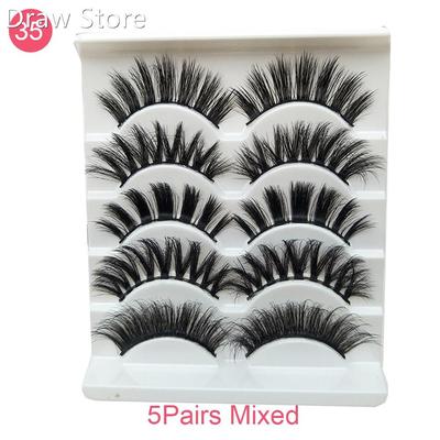 5 Pairs 3D Mink Hair False Eyelashes Natural Beauty Eyelash