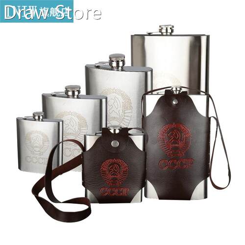 New 64/48/32/18OZ Stainless Steel Hip Flask Set With Belt Ca