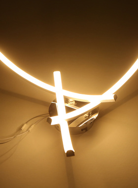 适用于ked Shaped Ceiling Lamp Decor Modern Curved Design Mod