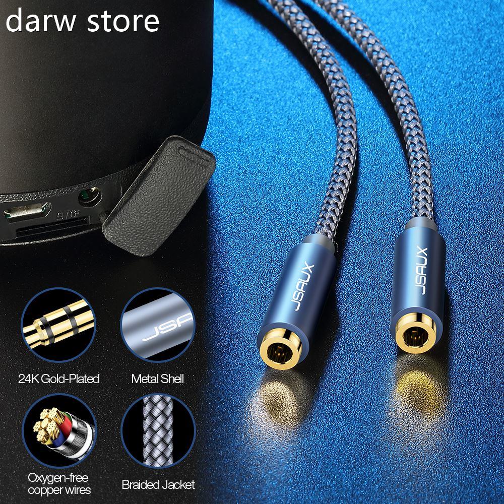 JSAUX Headphne Spltter Aud1io Cble 3.5mm Male itoo 2aFemale