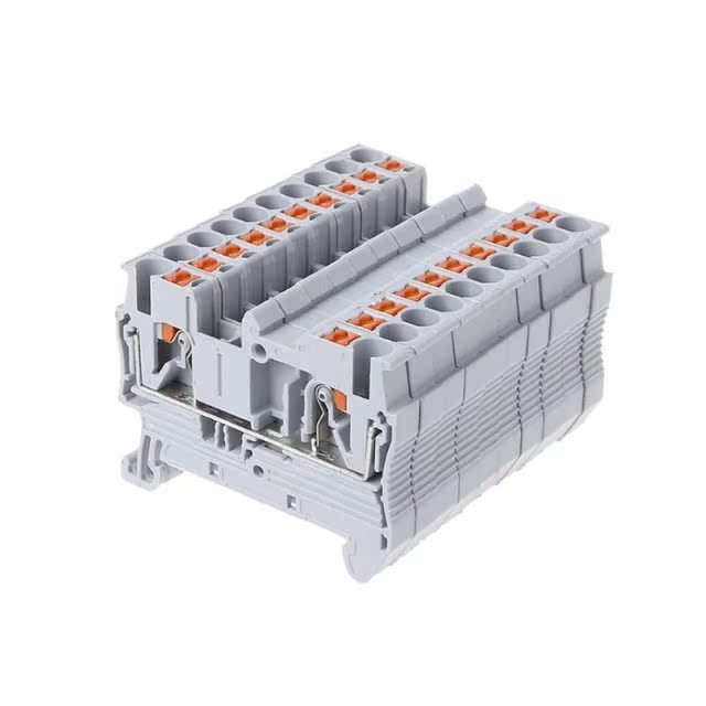 10 Pcs PT 2.5 Push-In Din Rail Mounted Terminal Blocks Sprin