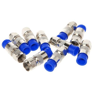10Pcs RG6 RG59 F Compression Connectors Coaxial Coax Cable F