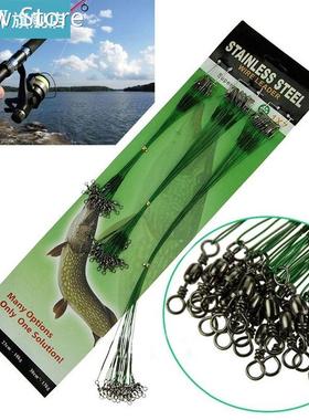 30.86 lbs Pull 20 Pcs Fishing Lures Hook Traces Steel Wires