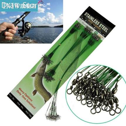 30.86 lbs Pull 20 Pcs Fishing Lures Hook Traces Steel Wires