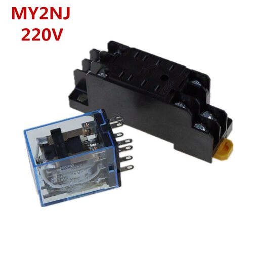 1 set 220V AC Coil Power Relay MY2NJ HH52P-L 8PIN 5A With PY