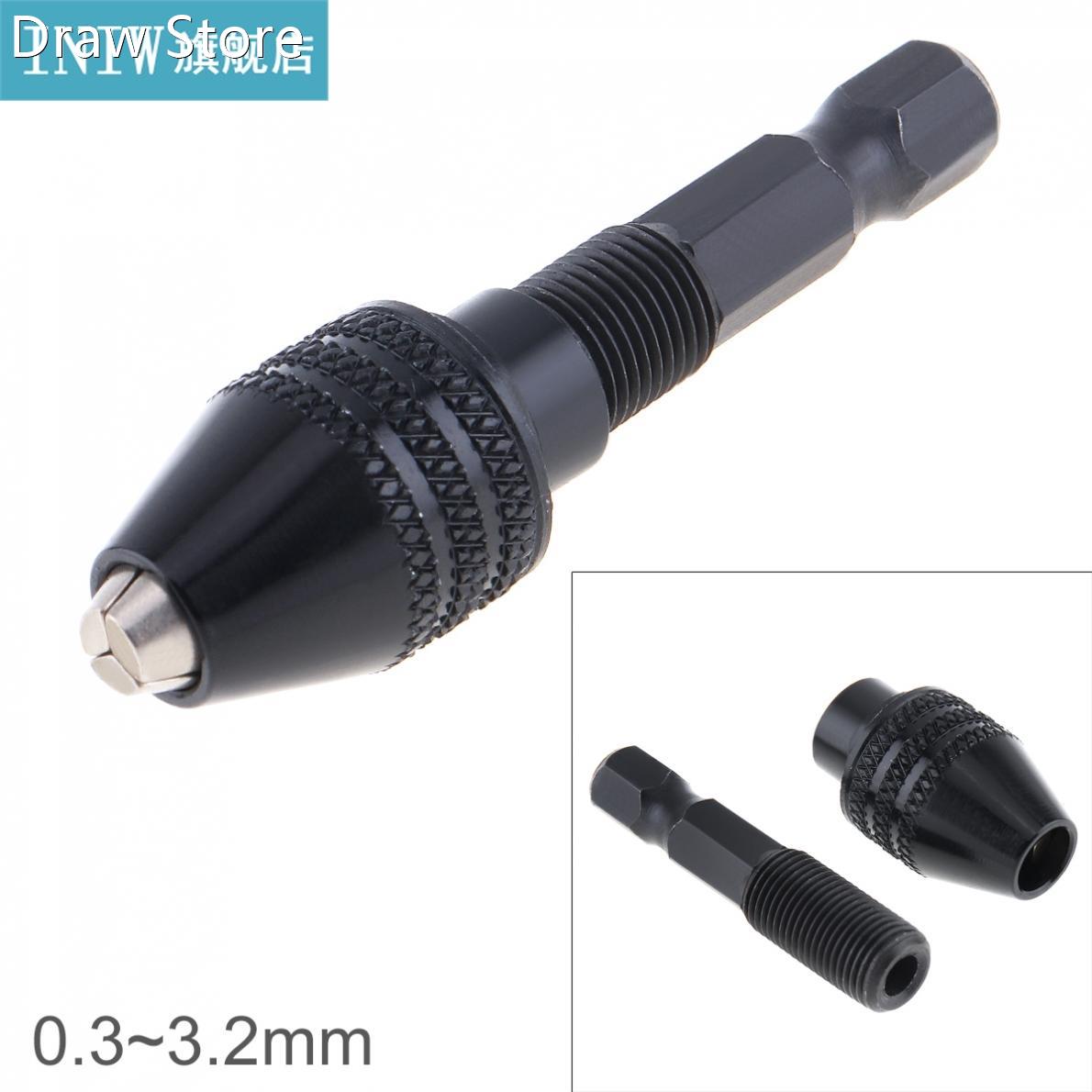 0.3-3.2mm Drill Three Claw Chuck Drill Impact Driver Adapter
