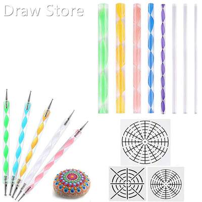 16 Pcs Mandala Dotting Tools 适用于 Painting Rocks Mandala S