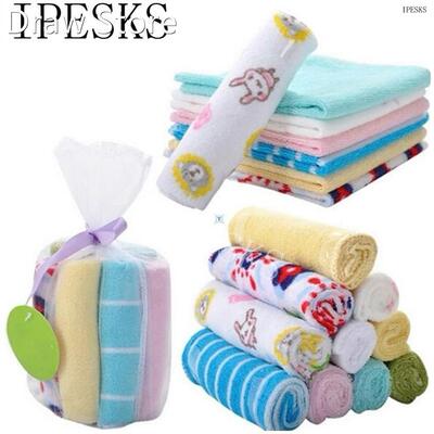 8PcsSet Baby Towel Newborn Colorful Towel Wash Cloth Bathin