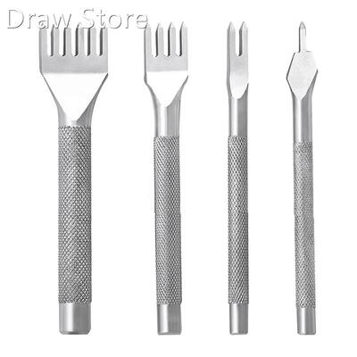 4 Pcs Stitching Chisel Set,1/2/4/6 Prong DIY Diamond Lacing